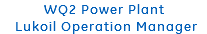 WQ2 Power Plant Lukoil Operation Manager